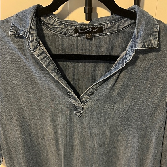 Velvet Heart Denim Blue Mini Dress - Picture 3 of 3